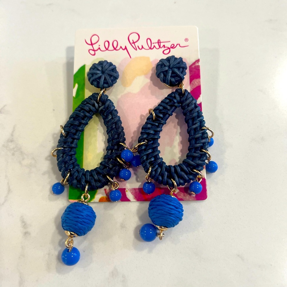 Lily Pulitzer Blue Earrings NWT